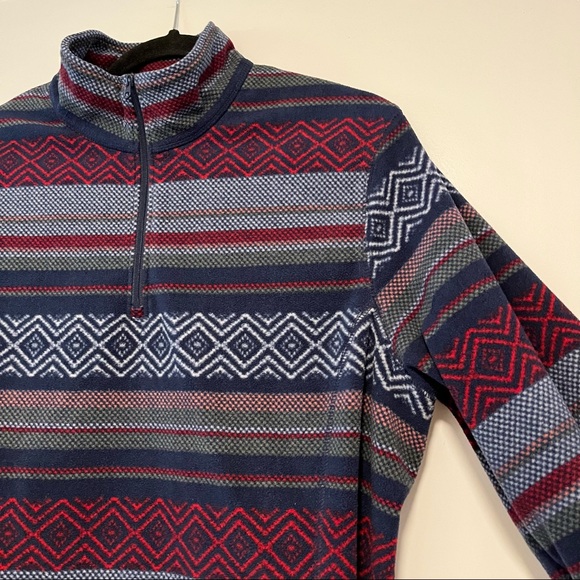 Eddie Bauer | Patterned Fleece Quarter-Zip Jacket - Picture 3 of 14